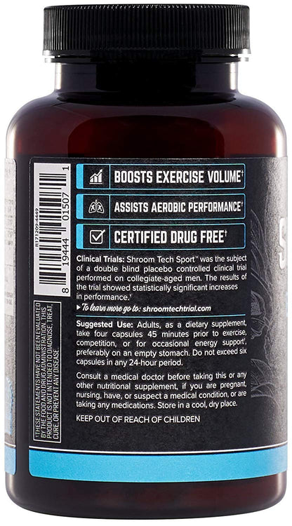 ONNIT Shroom Tech Sport Daily Exercise Support Capsules, Pre Workout Supplement with Cordyceps Mushrooms, Caffeine-Free Dietary Supplement for Daily Energy Support, 84 Count