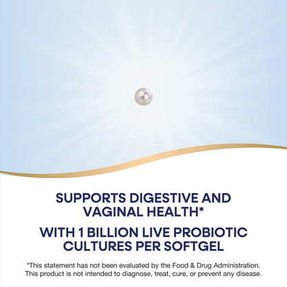Nature's Way Women's Probiotic Pearls, Supports Women's and Digestive Health*, Protects Against Occasional Constipation & Bloating*, 1 Billion Live Cultures, 90 Softgels (Packaging May Vary) - Nirvana Guru