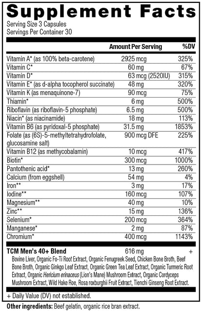 ANCIENT NUTRITION Men's 40+ 1-Day Multivitamin, 30 CT - Nirvana Guru