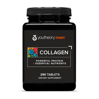 Youtheory Men's Collagen - 5,000 mg Collagen - Daily Supplement for Men - for Hair & Skin Support* - Gluten, Soy & Dairy Free - 290 Tablets - Nirvana Guru