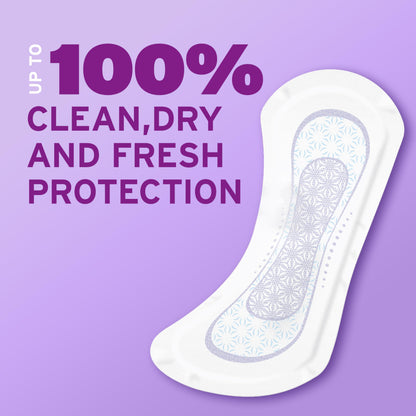 Poise Daily Liners, Incontinence Panty Liners, 2 Drop Very Light Absorbency, Regular Length, 48 Count of Pantiliners, Packaging May Vary