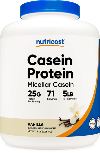 Nutricost Casein Protein Powder 2lb - Micellar Casein, Gluten Free, Non-GMO (Unflavored) - Nirvana Guru