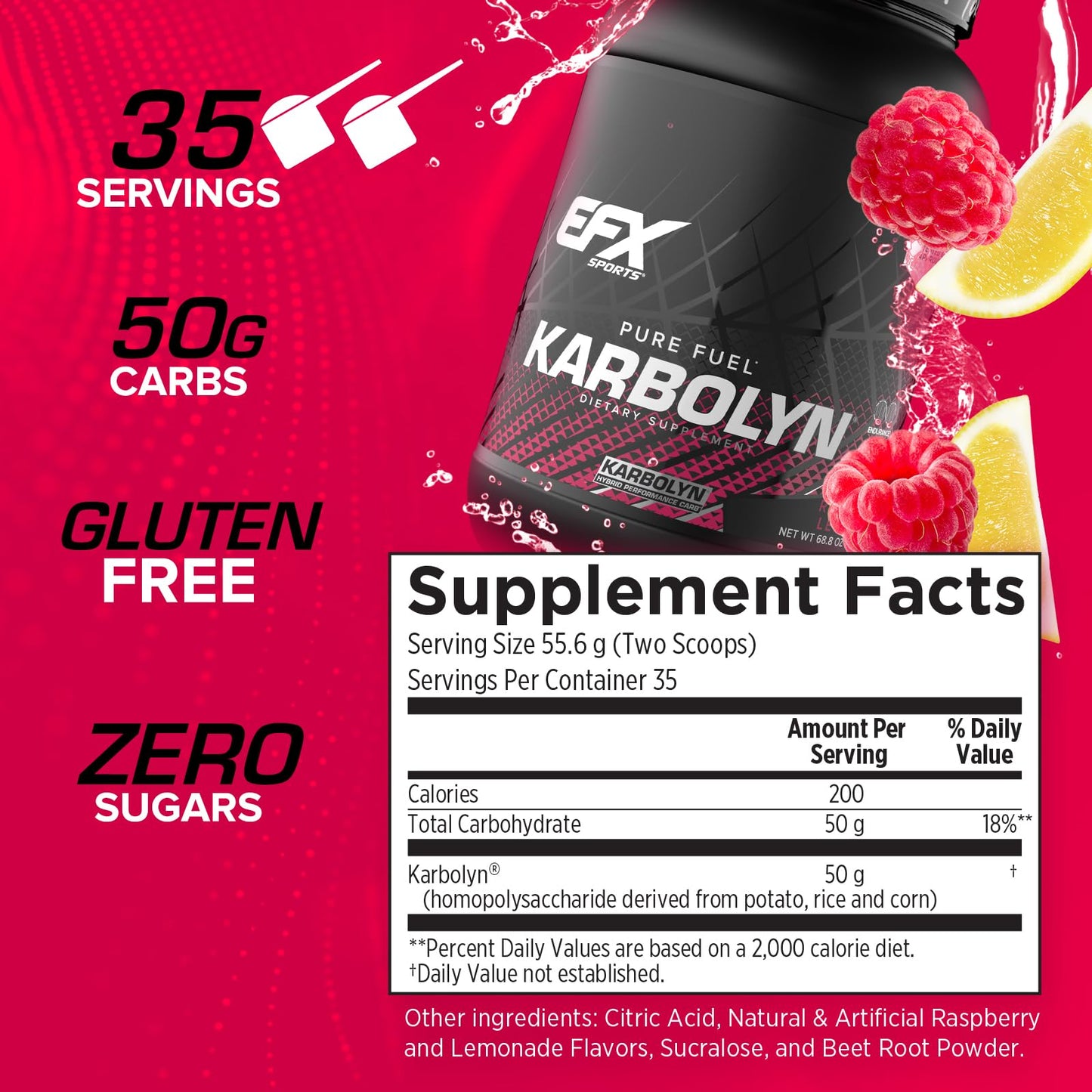 EFX Sports Karbolyn Fuel | Fast-Absorbing Carbohydrate Powder | Carb Load, Sustained Energy, Quick Recovery | Stimulant Free | 39 Servings (Neutral) Nirvana Guru