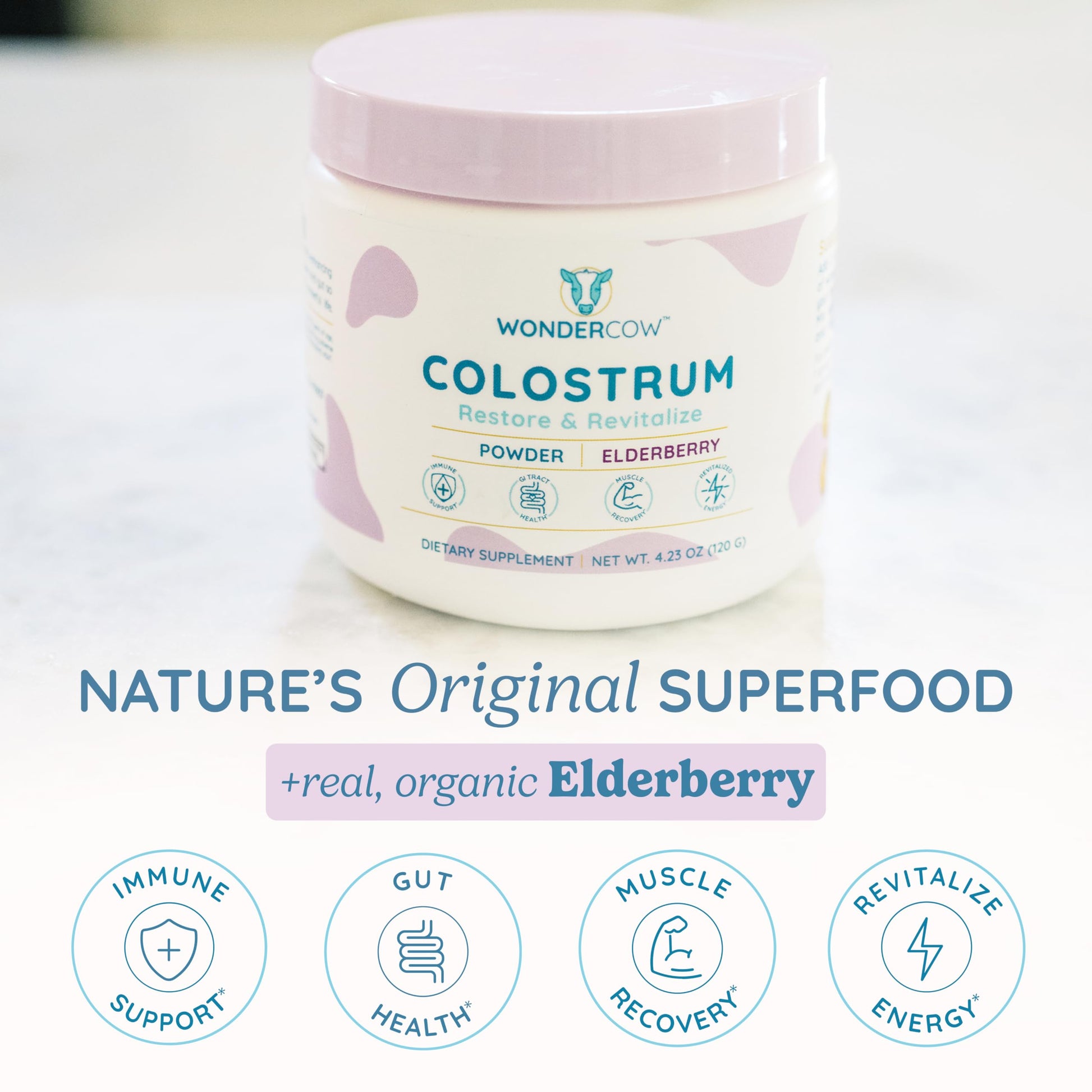 Colostrum Supplement Powder for Gut Health, Immune Support, Muscle Recovery & Wellness | Natural IgG Pure Whole Bovine Colostrum Superfood, Unflavored, 60 Servings Nirvana Guru