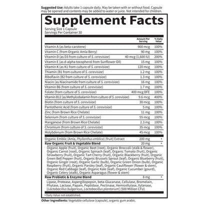 Garden of Life Multivitamin for Men, Vitamin Code Raw One - Once Daily, Vitamins Plus Fruit, Veggies & Probiotics, 75 Count - Nirvana Guru