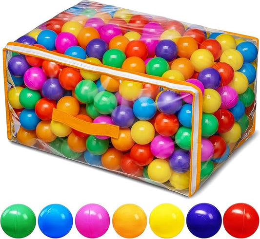 Vanland Ball Pit Balls for Baby and Toddler Phthalate Free BPA Free Crush Proof Plastic - Multicolored Pit Balls in Reusable Play Toys for Kids with Storage Bag nirvanaguru