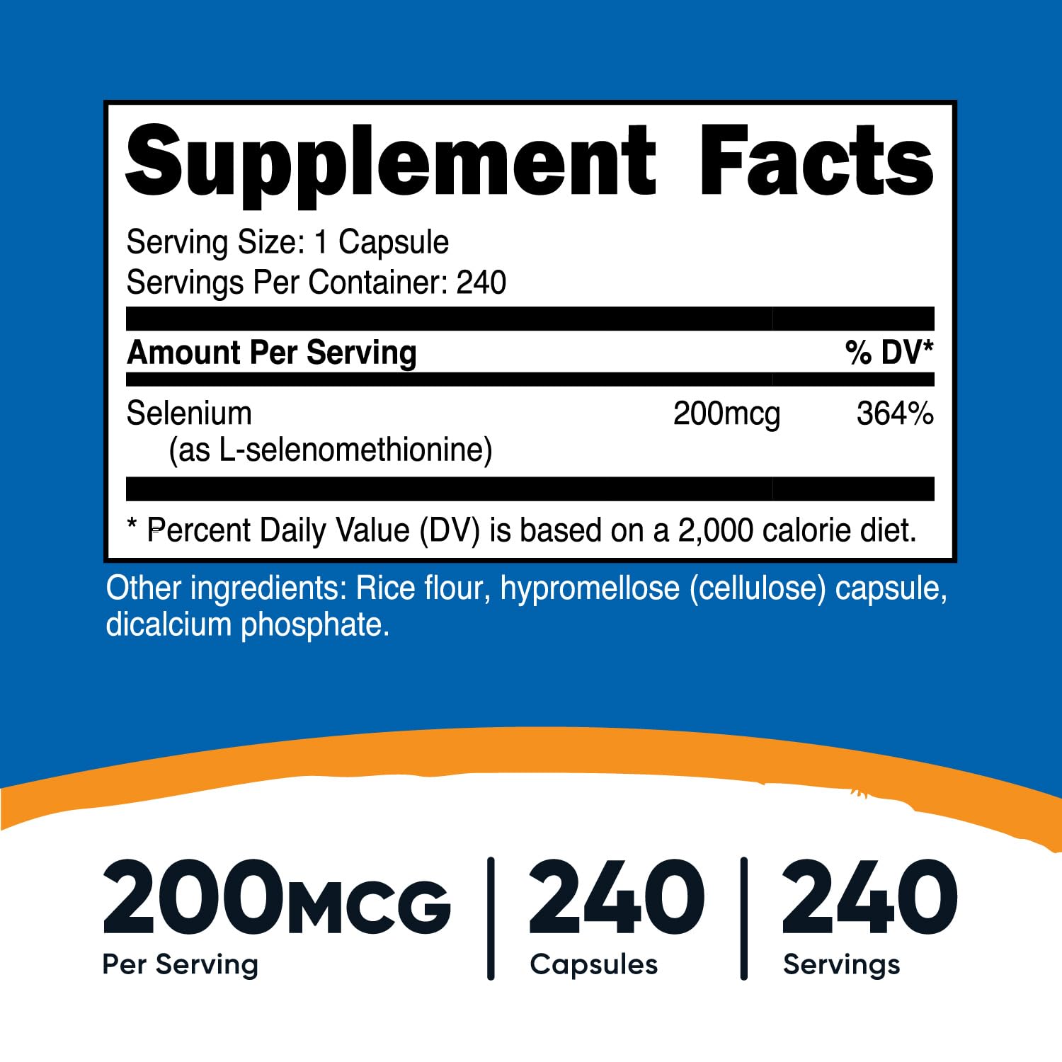 Nutricost Selenium 200mcg, 240 Vegetarian Capsules, Non-GMO, Gluten Free L-Selenomethionine Nirvana Guru