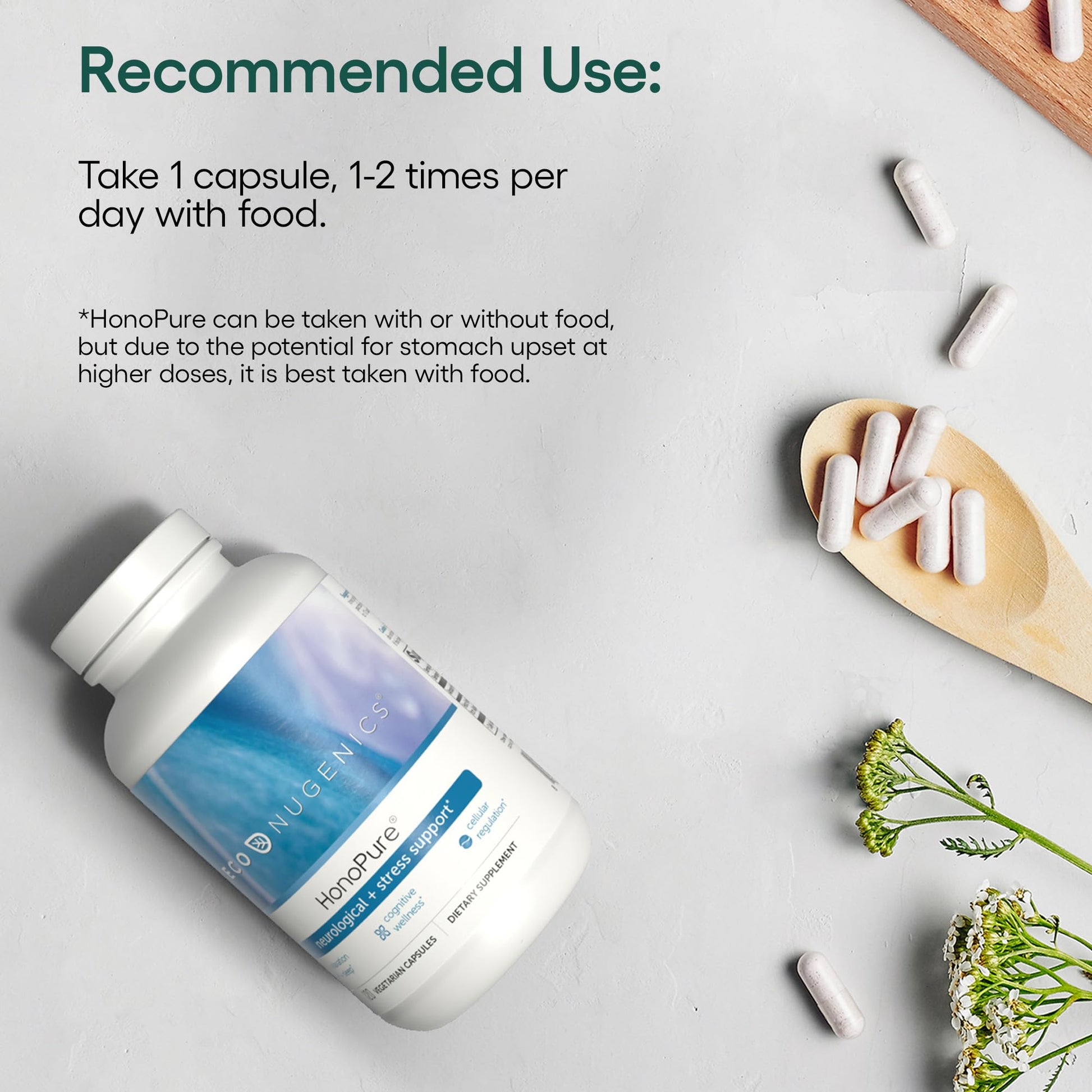 EcoNugenics – HonoPure – 120 Capsules | Professionally Formulated with 98% Pure Honokiol | Supports Cellular, Neurological & Cognitive Health | Safe, Effective & Highly Regarded Antioxidant - Nirvana Guru