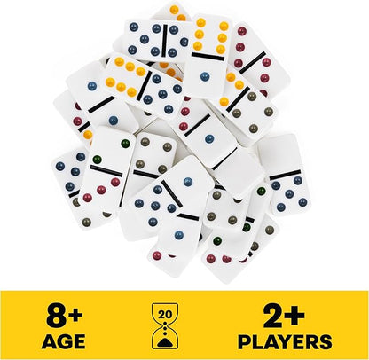 Spin Master Games, Mexican Train Dominoes Set in Aluminum Carry Case, Includes Colorful Trains for Fun-Filled Family Game Night, for Kids & Family, 2-8 Players, for Ages 8 & Up nirvanaguru