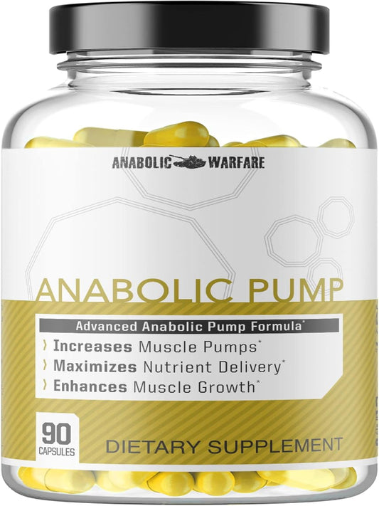 Anabolic Pump, Advanced Pump Formula, Increase Muscle Pumps*, Maximize Nutrient Delivery* (90 Capsules) Nirvana Guru