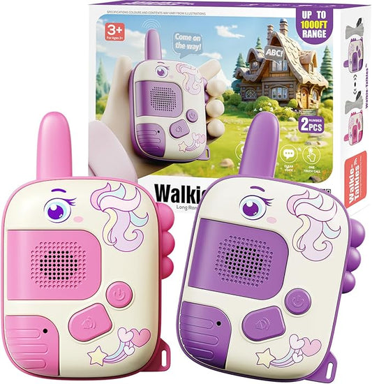 Walkie Talkies Toys for Girls:Unicorn Toys 2 Pack Birthday Gifts for 3 4 5-7 8 Year Old Girls Toy for 4 5 6 7 8-10 Year Old Camping Outdoor Games,Christmas Stocking Stuffers for Girls Kids nirvanaguru