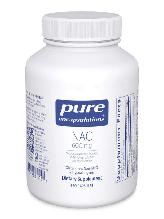 Pure Encapsulations NAC 600 mg - N-Acetyl Cysteine NAC Supplement for Lung Health & Immune Support, Liver Support & Antioxidants* - with Freeform N-Acetyl-L-Cysteine - 90 Capsules Nirvana Guru