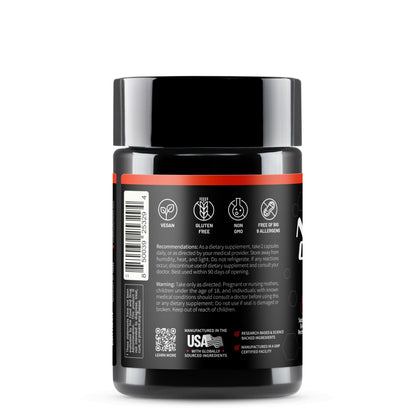 Snap Supplements Nitric Oxide Booster Supplement with L Arginine and L Citrulline Essential Amino Acids and Ginseng Root, Energy, Heart Health, Muscle Growth & Circulation Support, 90 Capsules - Nirvana Guru