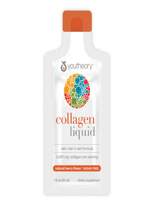 Youtheory Collagen Liquid - 5,000 mg Hydrolyzed Collagen - for Hair, Skin & Nails* - Sugar, Dairy & Soy Free - Berry Flavor - 12 Single Serving Packets - Nirvana Guru