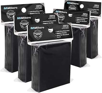 500 Counts Black Card Sleeves, Matte Card Sleeve Deck Card Protectors, Trading Card Sleeves Fit for MTG, TCG and Sports Cards nirvanaguru