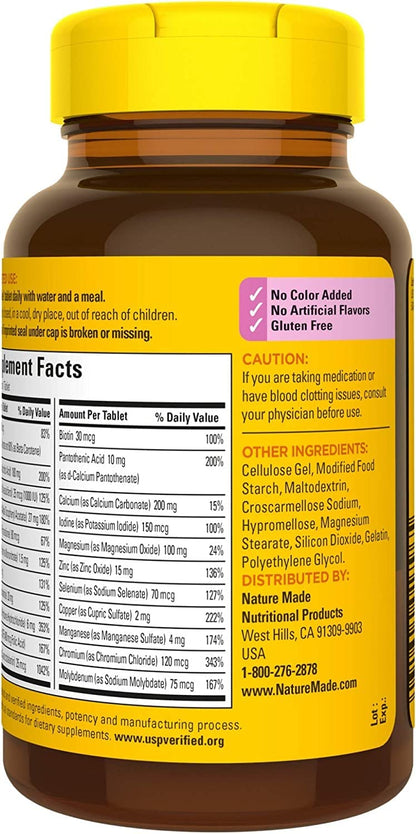 Nature Made Multivitamin For Her 50+ with No Iron, Womens Multivitamin for Daily Nutritional Support, Multivitamin for Women, 90 Tablets, 90 Day Supply - Nirvana Guru