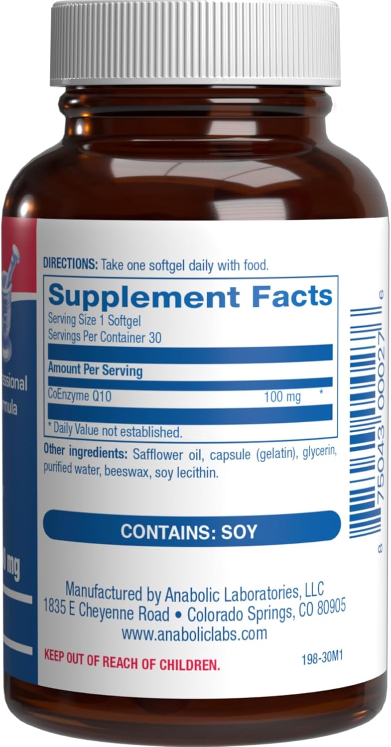 High Absorption CoQ10 100mg Softgels - Clinical Formula Coenzyme Q10 100mg for Skin Heart Energy Antioxidant and Brain Support - Easy to Swallow - Made in The USA in cGMP Facilities - 30 Servings Nirvana Guru