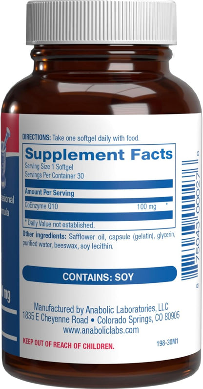 High Absorption CoQ10 100mg Softgels - Clinical Formula Coenzyme Q10 100mg for Skin Heart Energy Antioxidant and Brain Support - Easy to Swallow - Made in The USA in cGMP Facilities - 30 Servings Nirvana Guru