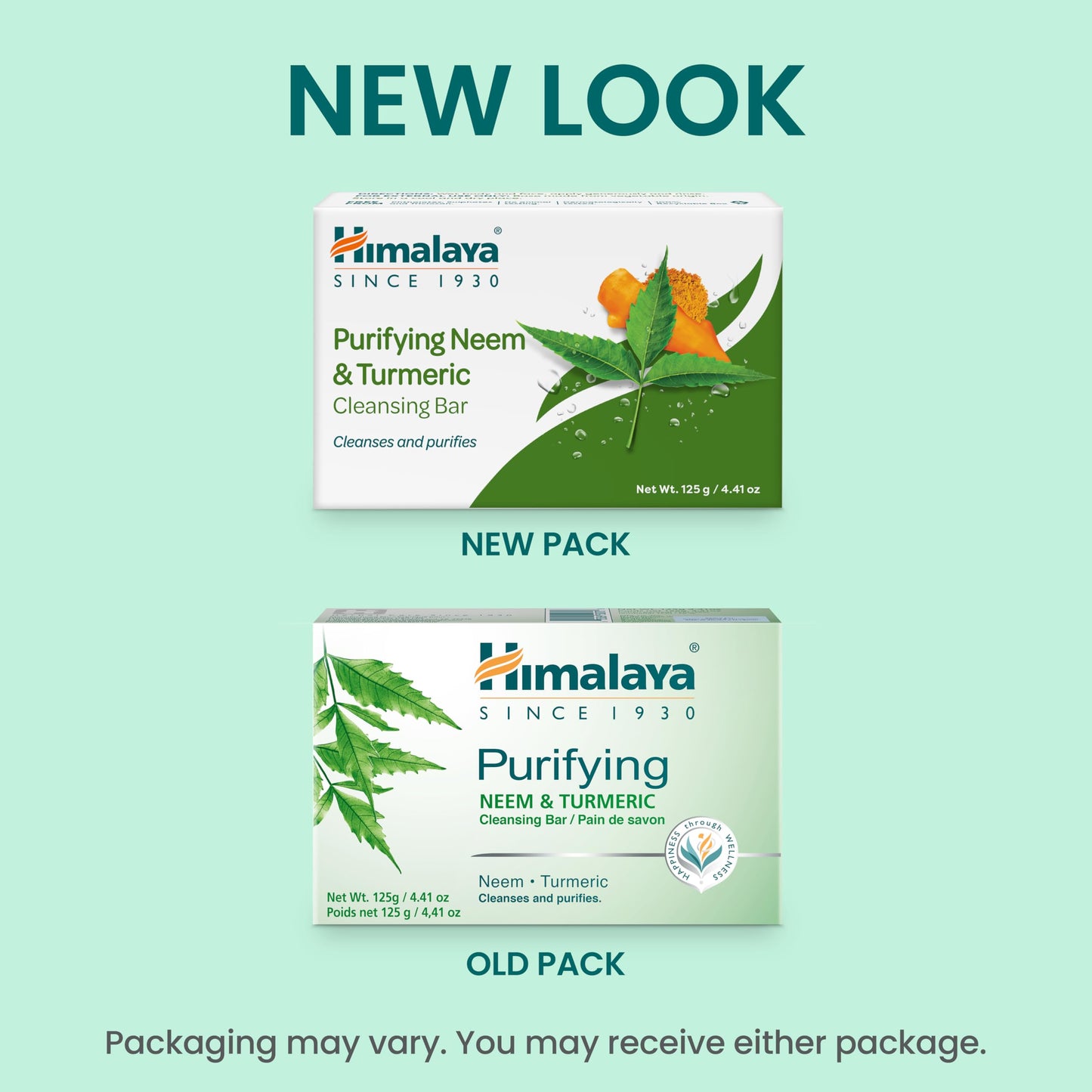Himalaya Purifying Neem & Turmeric Cleansing Bar for Clean and Healthy Looking Skin, Free from Parabens, SLS and Phthalates, Gluten Free, Vegan, 125 g (4.41 oz), 6 Pack - Nirvana Guru