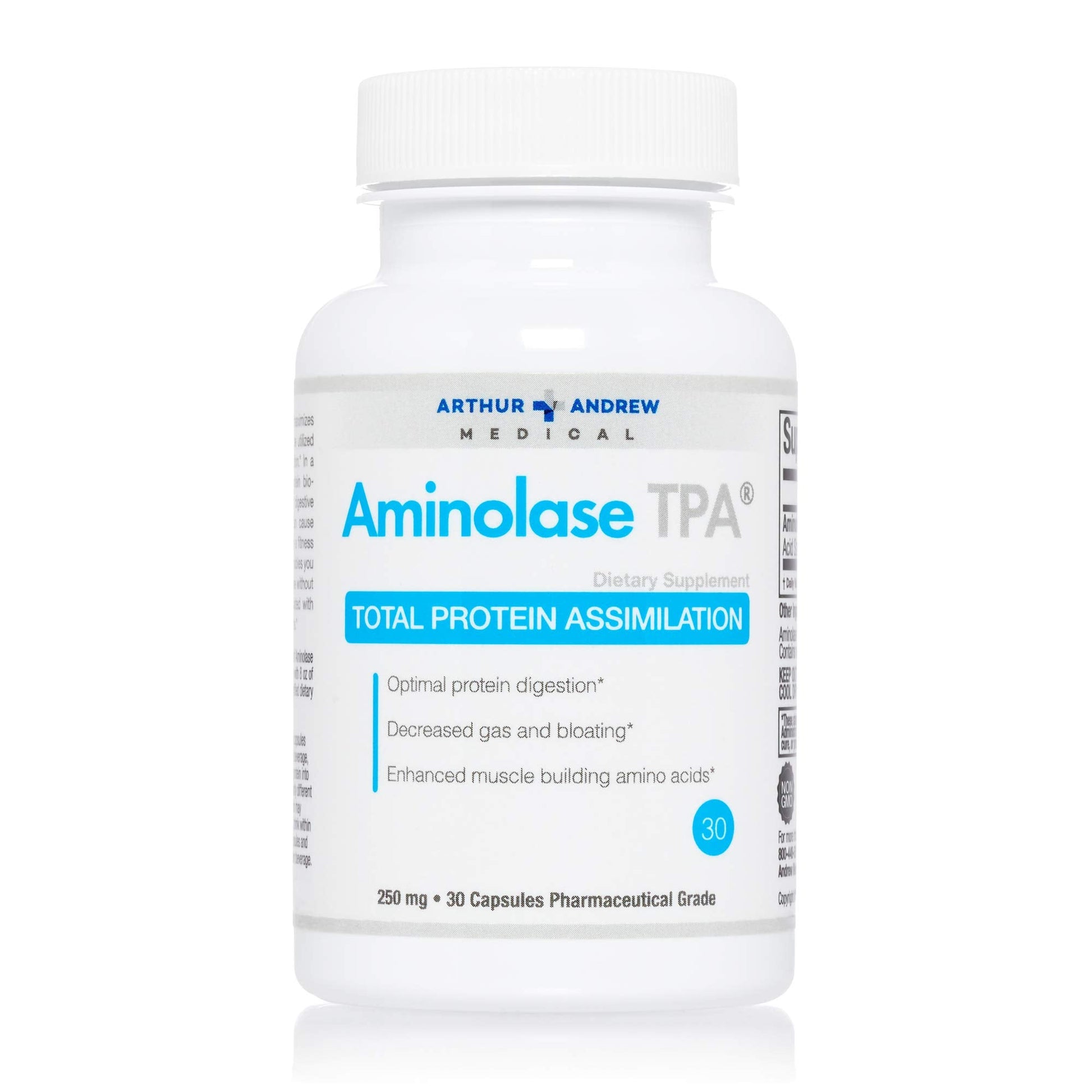 Arthur Andrew Medical - Aminolase TPA, Total Protein Assimilation, Optimal Protein Absorption and Decreased Gas and Bloating, Vegan, Non-GMO, 90 Capsules Nirvana Guru