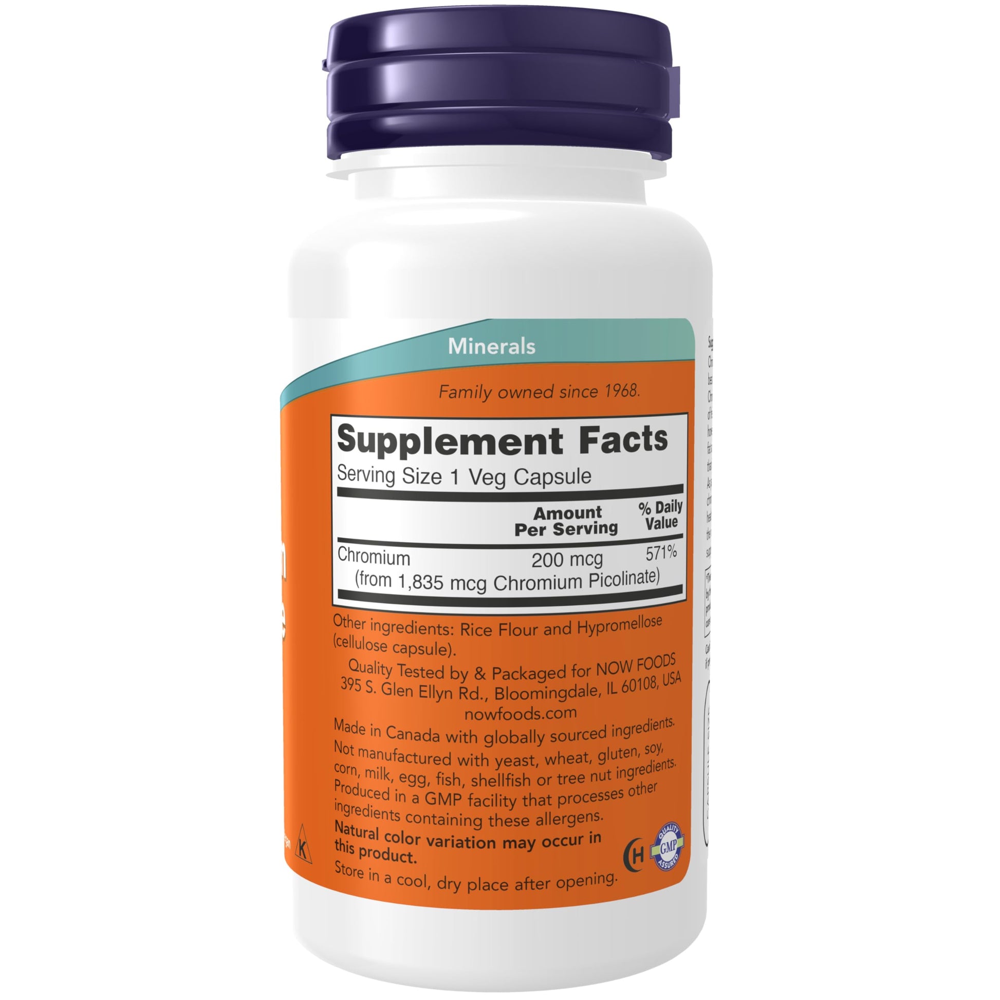 NOW Supplements, Chromium Picolinate 200 mcg, Insulin Co-Factor*, 250 Veg Capsules Nirvana Guru