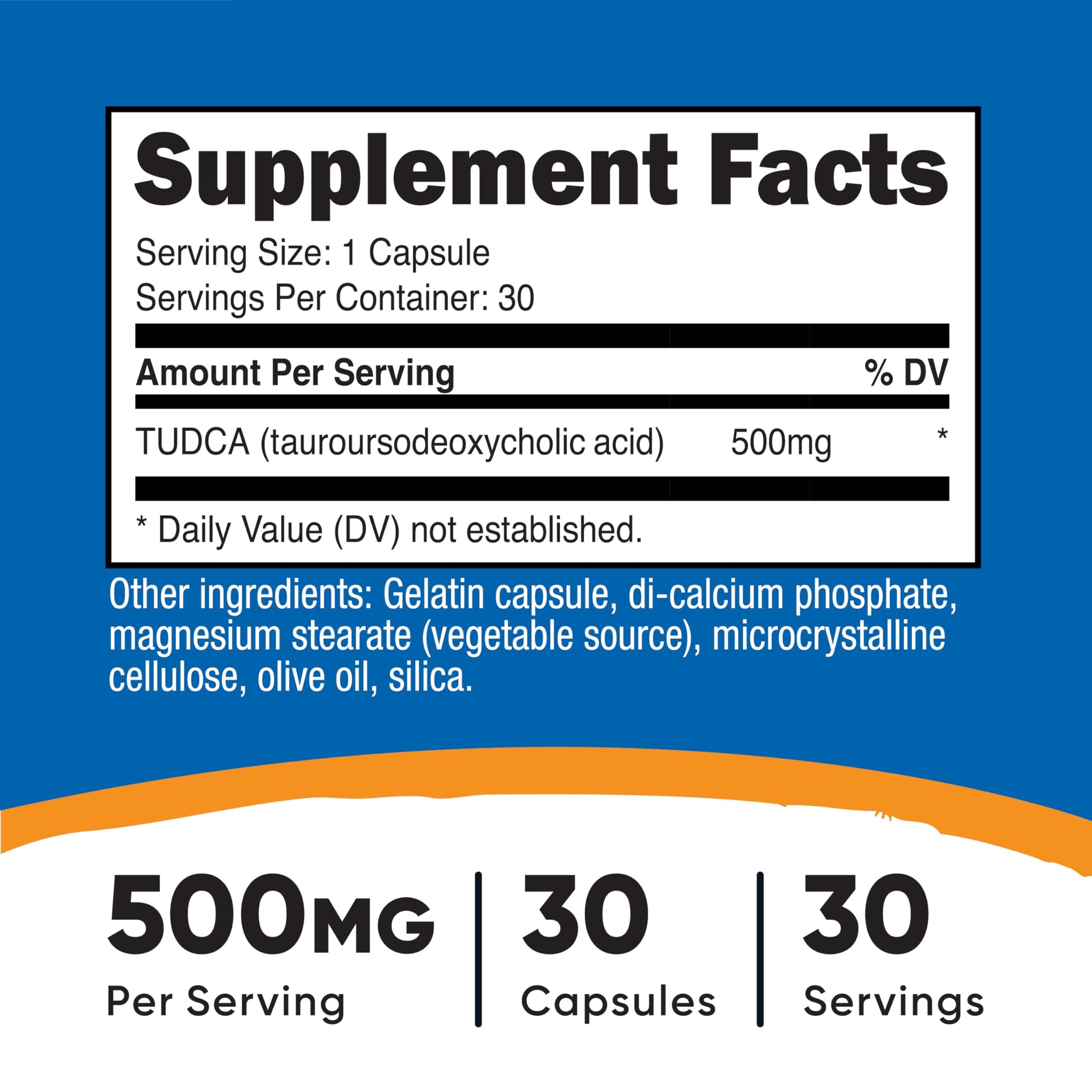 Nutricost Tudca 250mg, 60 Capsules (Tauroursodeoxycholic Acid) - Premium Quality Nirvana Guru