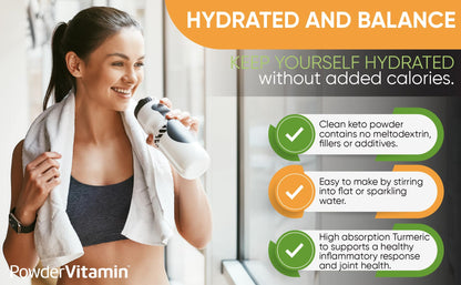PowerVitamin Lemonade Electrolytes Powder No Sugar for Daily Energy - Keto Electrolytes - Hydration Powder with 1000mg Potassium, 120mg Calcium, Magnesium, Organic Vitamin C, 100 Servings