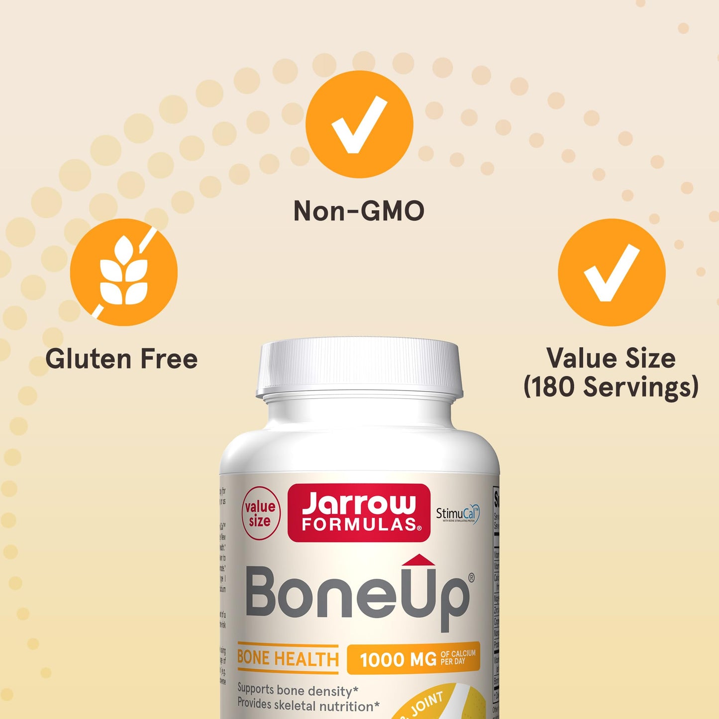 Jarrow Formulas BoneUp for Bone Density - Vitamin D3 and K2, Calcium Support, 360 Capsules, Promotes Skeletal Nutrition, Up to 60 Days Supply - Nirvana Guru