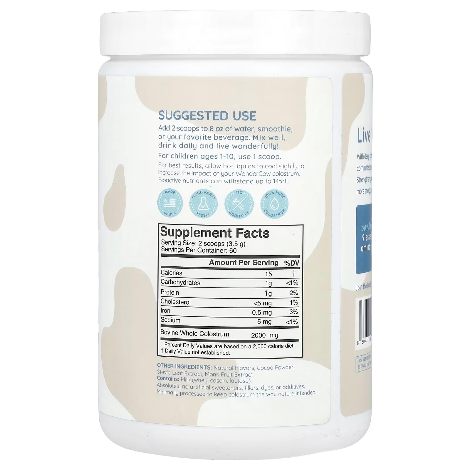 Colostrum Supplement Powder for Gut Health, Immune Support, Muscle Recovery & Wellness | Natural IgG Pure Whole Bovine Colostrum Superfood, Unflavored, 60 Servings Nirvana Guru