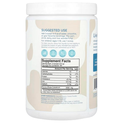 Colostrum Supplement Powder for Gut Health, Immune Support, Muscle Recovery & Wellness | Natural IgG Pure Whole Bovine Colostrum Superfood, Unflavored, 60 Servings Nirvana Guru