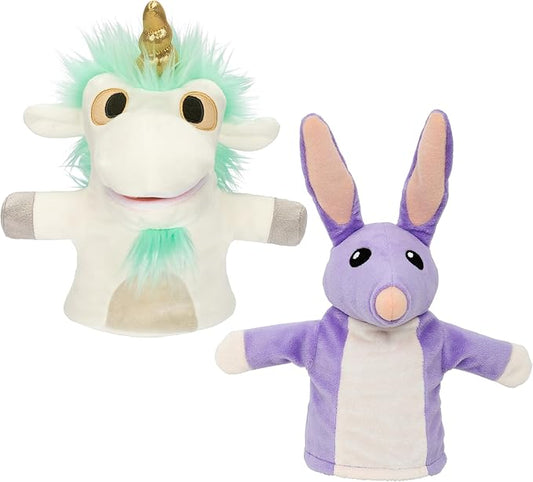 Bluey Unicorse and Bob Bilby Plush Puppet Pack of 2, 8-9”, Soft, Animal Puppets Made for Little Hands, Cuddly Puppets for Kids Ages 3+ nirvanaguru
