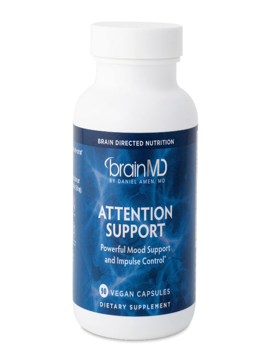BRAINMD Dr Amen Attention Support - 90 Capsules, Pack of 2 - Promotes Mental Focus & Impulse Control - Gluten Free - 60 Total Servings Nirvana Guru