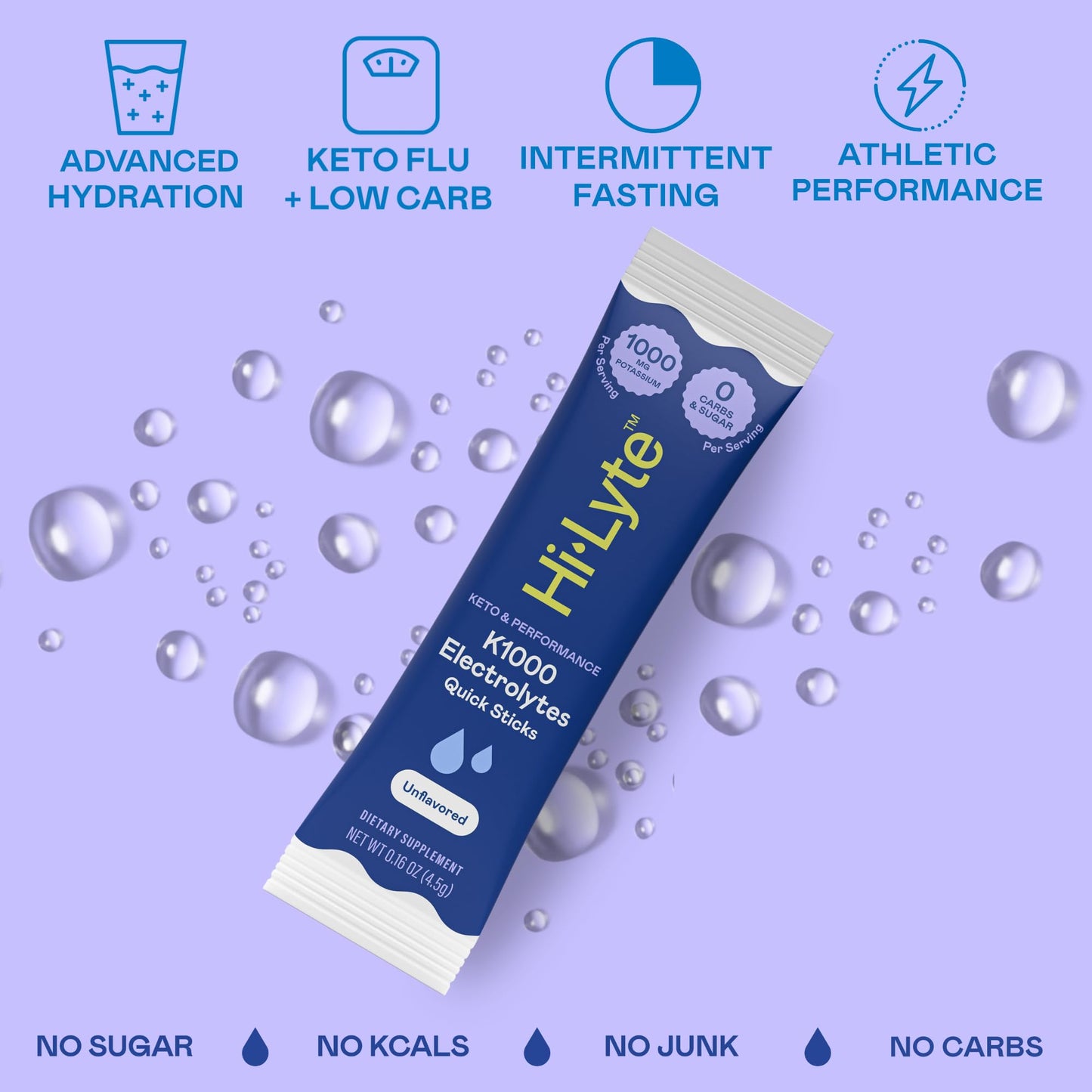 Hi-Lyte Keto K1000 Electrolyte Powder | Raspberry Lemon | Hydration Supplement Drink Mix | Boost Energy & Beat Leg Cramps | No Sugar, No Maltodextrin | 50 Servings