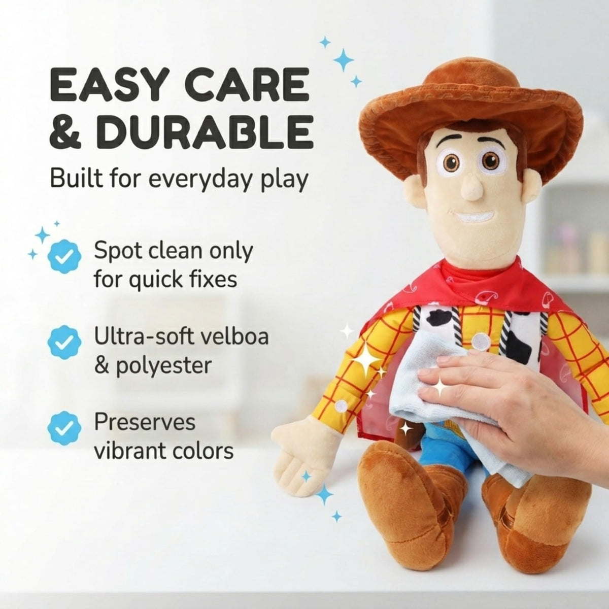 Jay Franco Kids Toy Story Plush Pillow Buddy - Large Ultra-Soft Stuffed Plushie & Cozy Pillow, Official Licensed Product, 24 Inches, Multi - Toy Story Woody