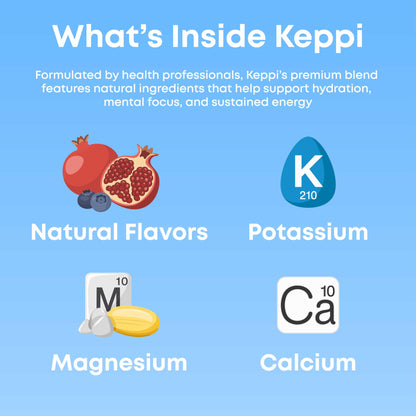Keppi Electrolytes Powder Packets Assorted Flavors – Sugar Free Hydration Drink Mix with Potassium, Magnesium, Sodium – 30 Hydration Packets – Keto, Vegan, Fasting-Friendly, Zero Calorie - Nirvana Guru