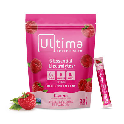 Ultima Replenisher Daily Electrolyte Powder Drink Mix – Sugar Free – Original Variety, 20 Stickpacks – Hydration Packets with 6 Electrolytes and Minerals – Keto Friendly, Vegan, Non-GMO - Nirvana Guru