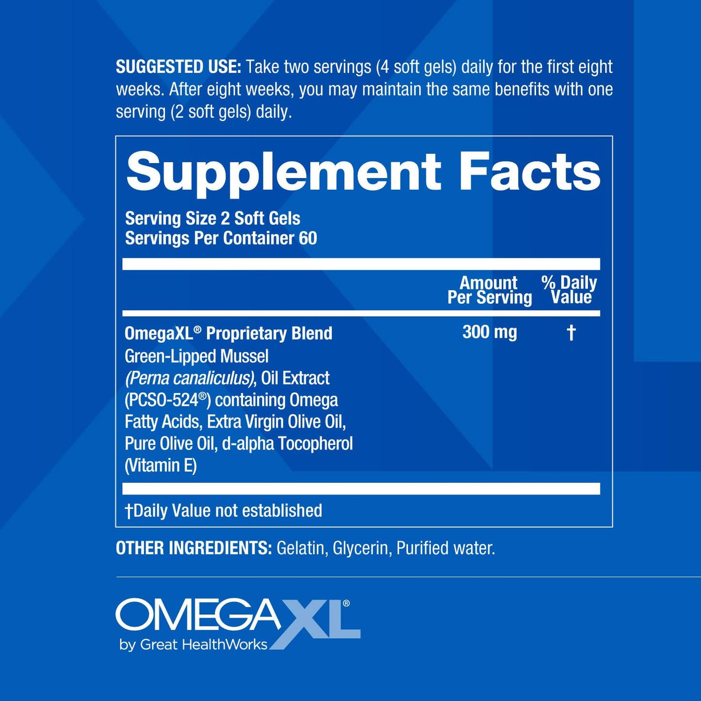 OmegaXL Joint Support Supplement - Natural Muscle Support, Green Lipped Mussel Oil, Soft Gel Pills, Drug-Free, 120 Count Nirvana Guru
