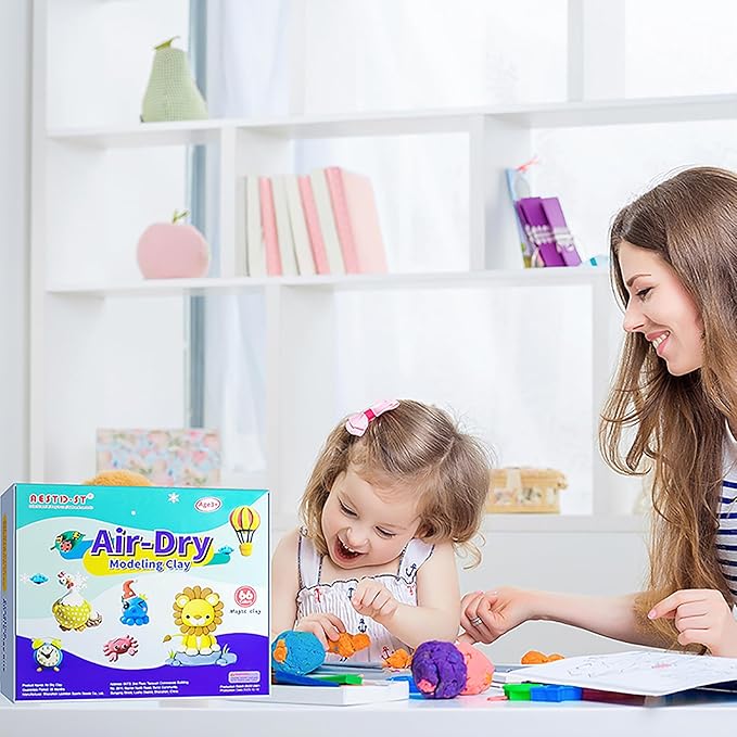Air Dry Clay 66 Colors, Modeling Clay for Kids, DIY Model Magic Clay, Molding Clay Kit with Sculpting Tools, Non-Sticky Soft and Super Light, Arts and Crafts Gift for Boys Girls Kids nirvanaguru