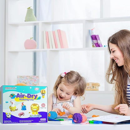 Air Dry Clay 66 Colors, Modeling Clay for Kids, DIY Model Magic Clay, Molding Clay Kit with Sculpting Tools, Non-Sticky Soft and Super Light, Arts and Crafts Gift for Boys Girls Kids nirvanaguru