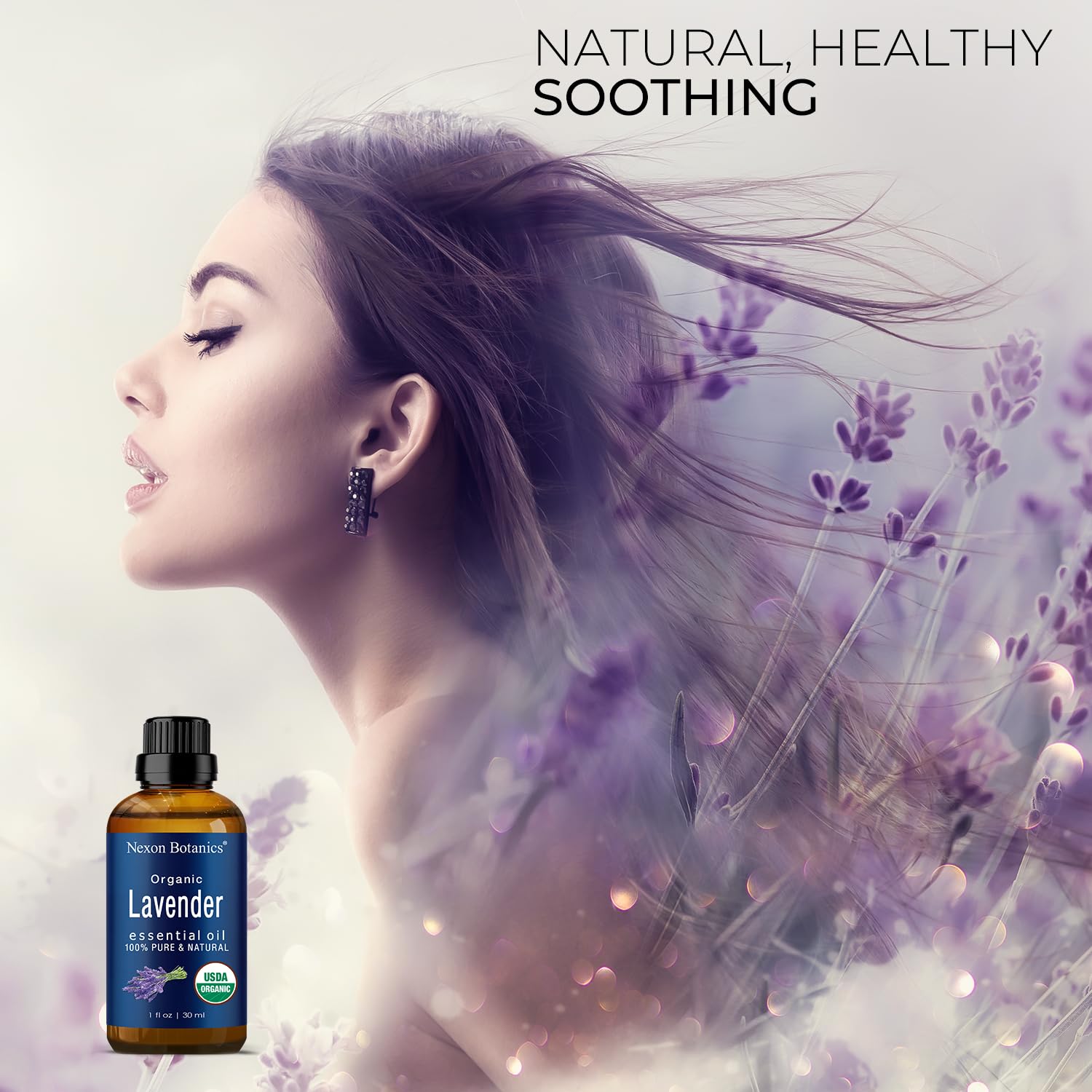 Organic Lavender Essential Oil 30 ml - Pure Natural Oils for Diffuser, Aromatherapy, Skin & Hair Care - Aceite De Lavanda Orgánico - Nexon Botanics - Nirvana Guru