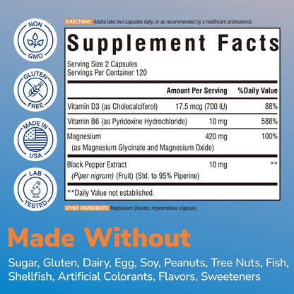 10 in 1 Magnesium Complex, 420mg Elemental Magnesium | Ultra Strength, Max Absorption | Chelated Magnesium Supplement for Sleep, Nerves & Heart Health | Non-GMO, 120 Vegan Capsules Nirvana Guru