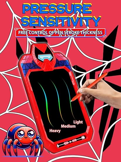 LCD Writing Tablet for Kids 10 Inch Spider Hero for Toddler 2 3 4 5 6 - Paint, Doodle Board, Drawing Pad - Travel Toys, Road Trip Car Activities, Birthday Christmas Gift Boys & Man nirvanaguru