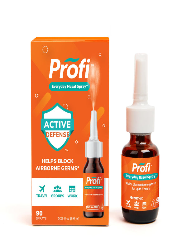 Profi™ Everyday Nasal Spray - Helps Defend Against Airborne Germs and Allergies, Lasts Up to 8 Hours, Advanced Nasal Spray for Air Travel, Work, Conferences & Indoor Gatherings - 90 Sprays, 0.29 FL OZ Nirvana Guru