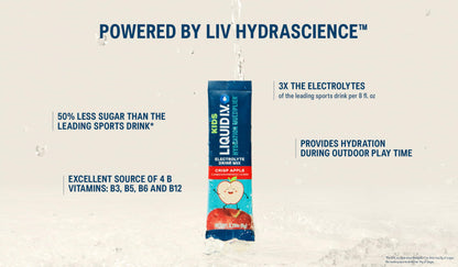 Liquid I.V.® Hydration Multiplier® +Kids - Crisp Red Apple | Electrolyte Powder Drink Mix | 2 Pack (16 Servings) - Nirvana Guru