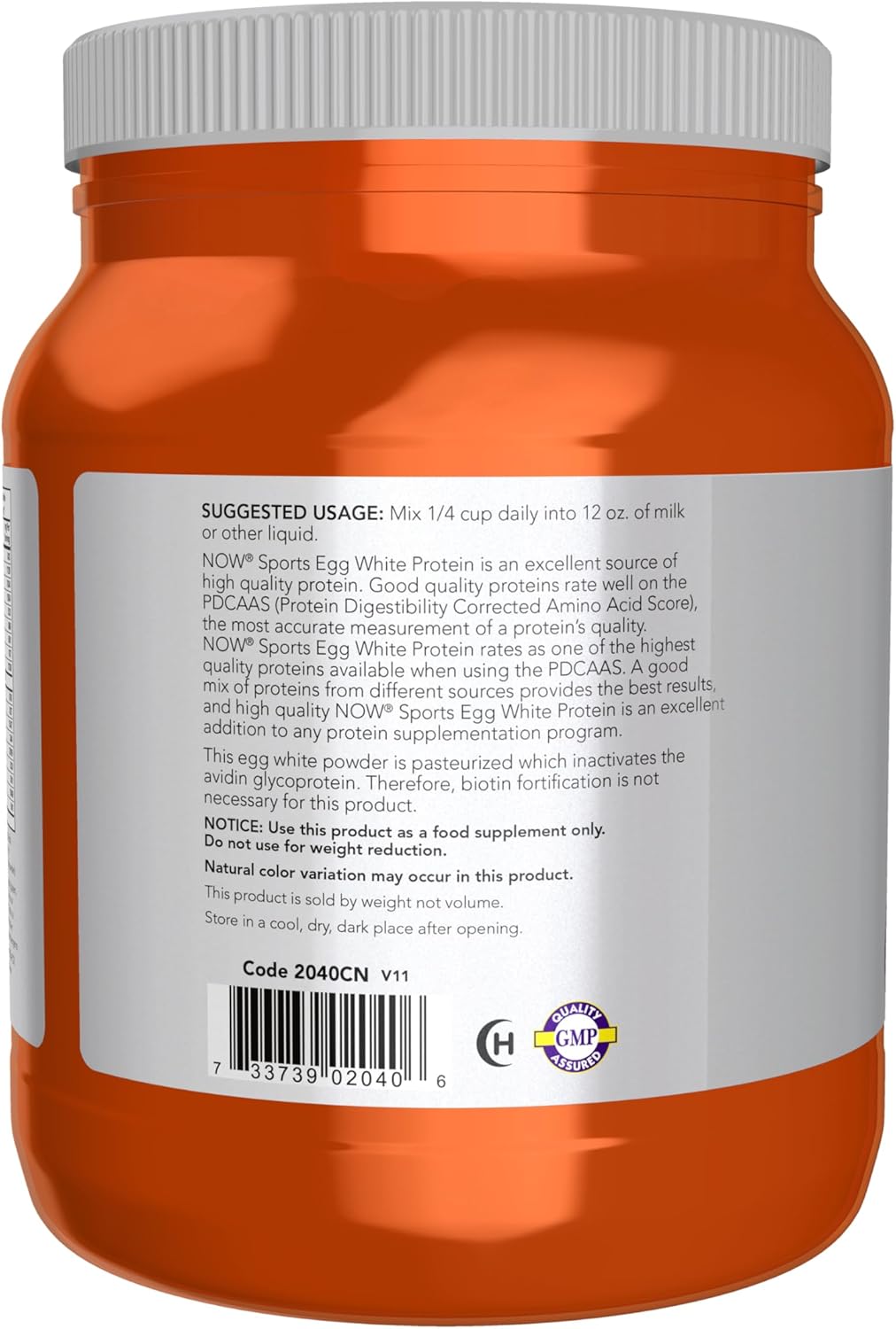 NOW Foods Sports Nutrition, Egg White Protein, 16 g With BCAAs, Unflavored Powder, 1.2-Pound - Nirvana Guru