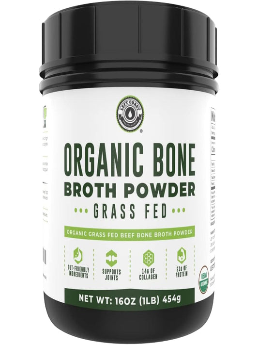 Bone Broth Protein Powder, Chocolate, Grass Fed 2lbs, 42 servings 16g protein, 13g Collagen. Low Carb, 2 net Carb, Dairy Free, Keto Friendly Bone Broth Protein Supplement with Collagen Types I & III - Nirvana Guru