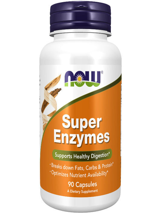 NOW Foods Supplements, Super Enzymes, Formulated with Bromelain, Ox Bile, Pancreatin and Papain,180 Capsules - Nirvana Guru