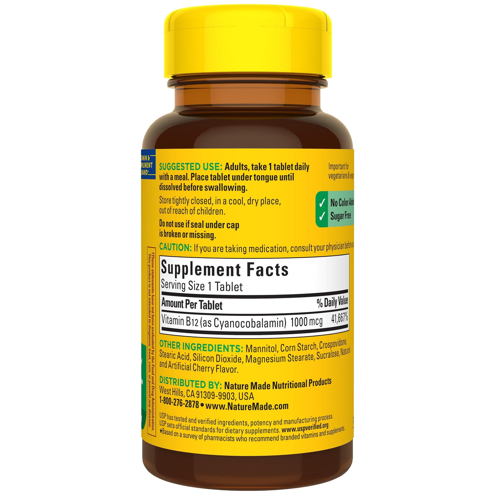 Nature Made Vitamin B12 1000 mcg, Easy to Take Sublingual B12 for Energy Metabolism Support, 150 Sugar Free Fast Dissolve Tablets, 150 Day Supply - Nirvana Guru