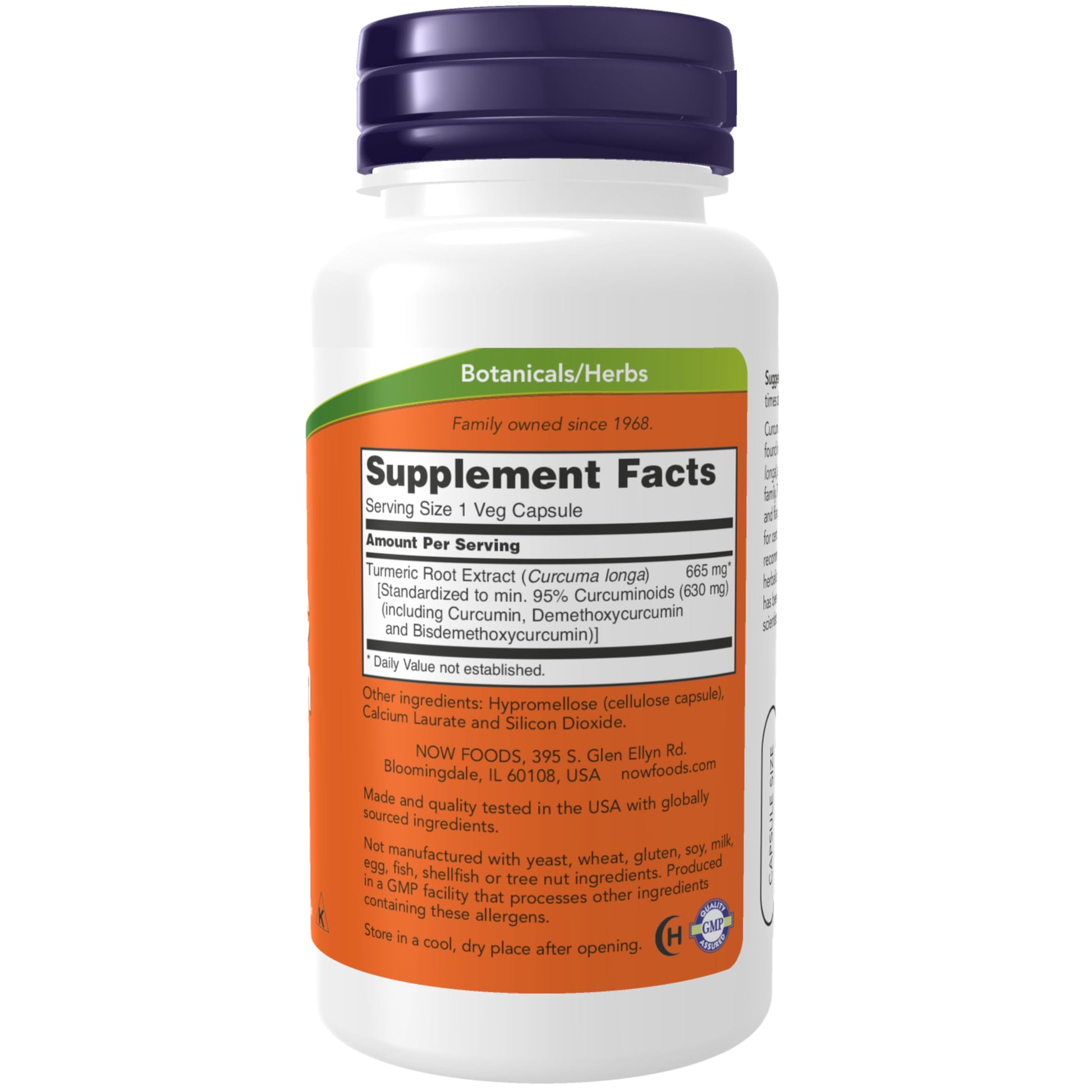 NOW Foods Supplements, Turmeric Curcumin, Derived from Turmeric Root Extract, Herbal Supplement, 120 Veg Capsules - Nirvana Guru