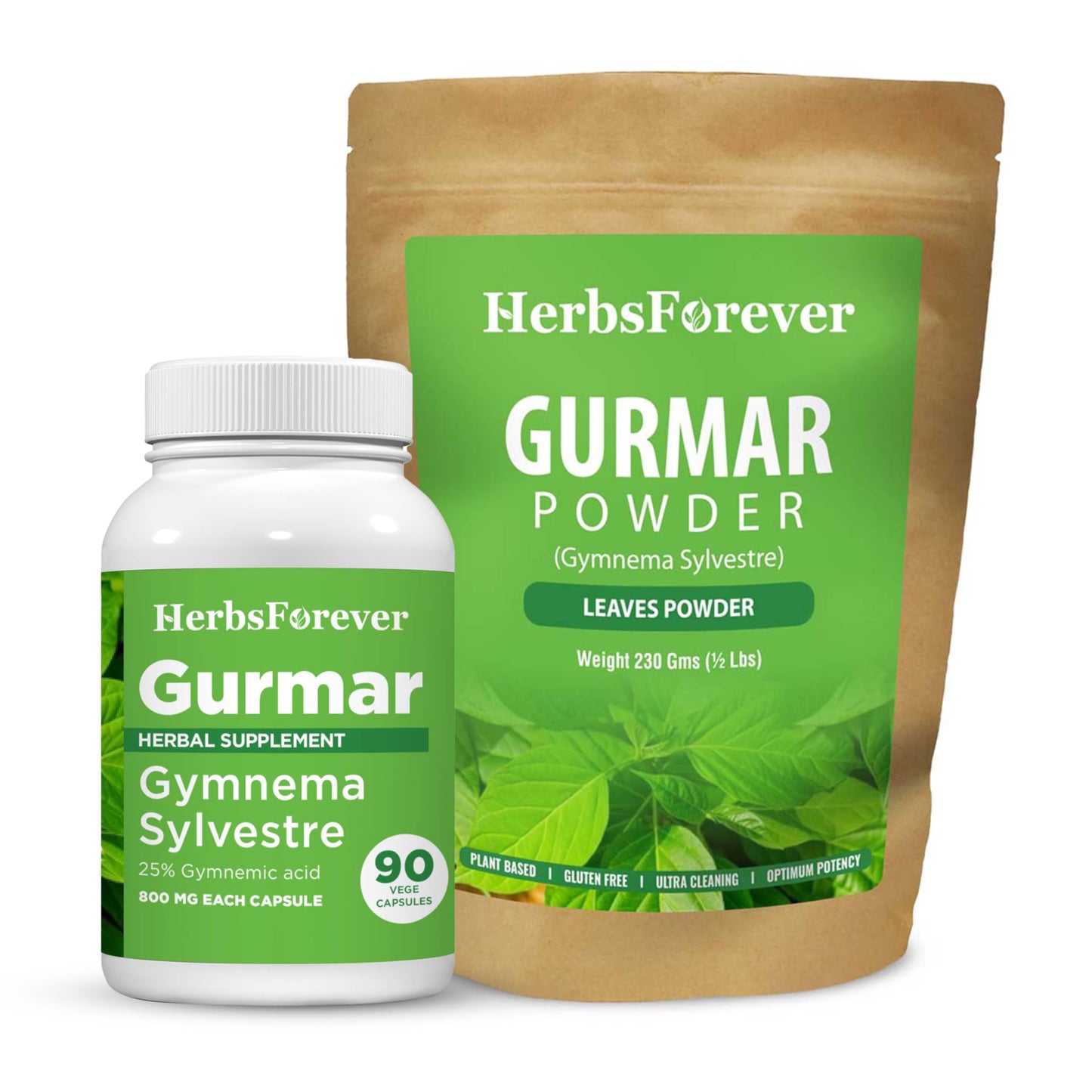 Gurmar Powder Leaves Powder Gymnema Sylvestre Support Healthy Sweet Level Non GMO, Organic, Vegan 230 GMS Nirvana Guru